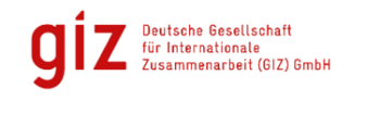 Logo der Deutschen Gesellschaft für Internationale Zusammenarbeit (GIZ) GmbH in roter Schrift.